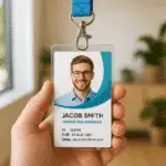 Frosted PVC ID card with punch hole option