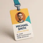 Durable plastic ID badge – personalized full-color print