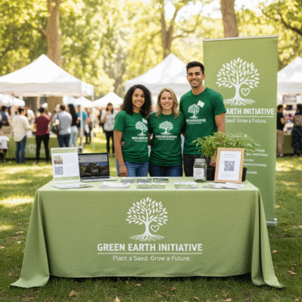 Custom Tablecloth for Nonprofit Awareness Campaigns – Promote Social & Environmental Causes
